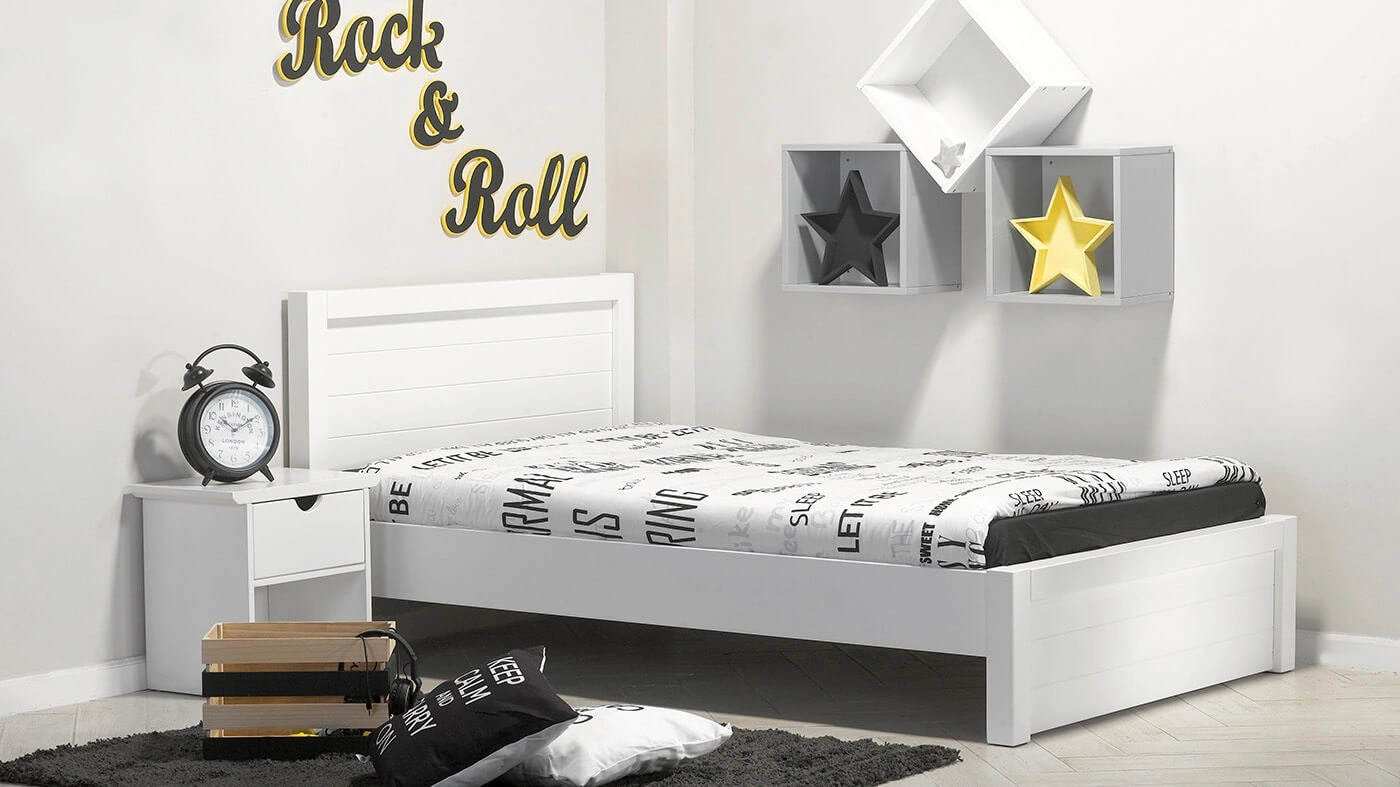 מיטה רחבה דור (לבן אטום) | גודל 100X190